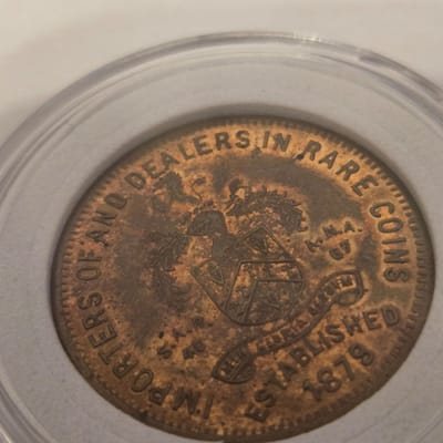 1878 rhode island war token numismatic
