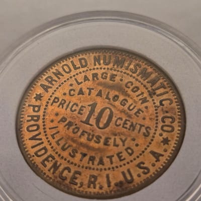 1878 rhode island war token numismatic - additional view