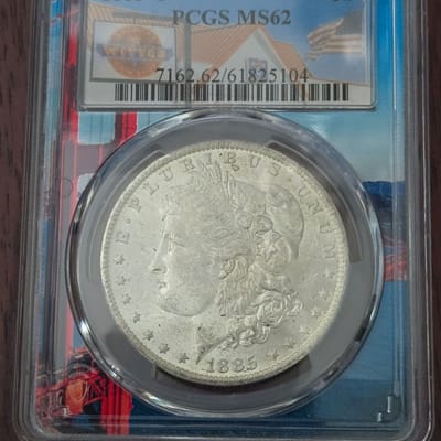 1885 O morgan silver dollar