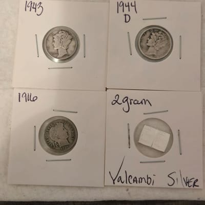 Silver lot of 4 coin flips