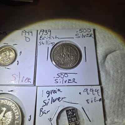 List of 4 silver world coins - additional view