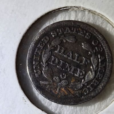 1851 - O 1/2 dime no arrow - additional view