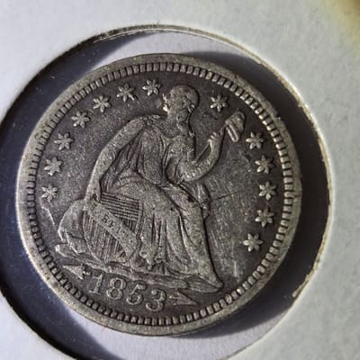 1853 half dime arrow