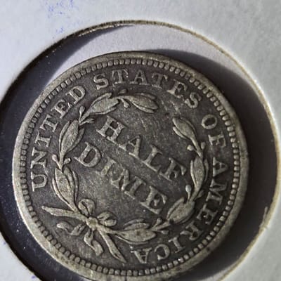 1853 half dime arrow - additional view