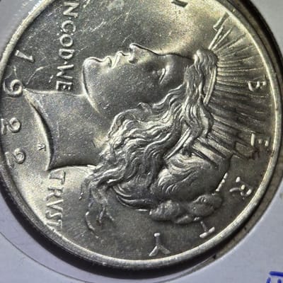 1922 peace dollar and a 2026 1/10th Britannia - additional view