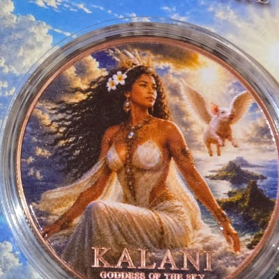 Kalani goddess of the sky 999 copper round