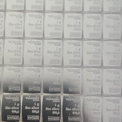 100x 1 gram valcambi 999 silver - additional view