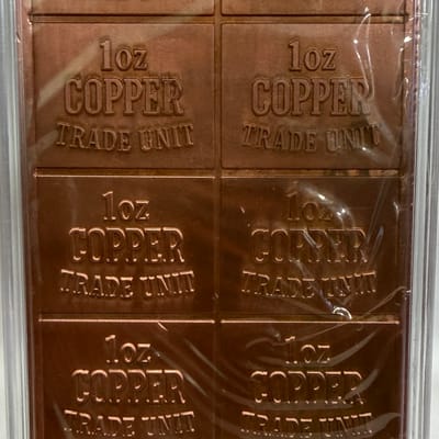 10 oz Copper Fractional Bar – 10x 1 oz Trade Units