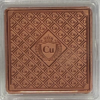 1 oz .999 Copper Square Bar – Feinkupfer Cu Shield - additional view