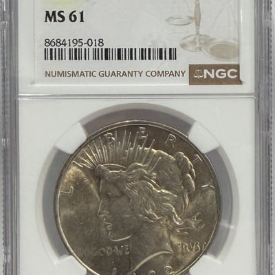 1922 Peace Dollar – NGC MS61 | Philadelphia