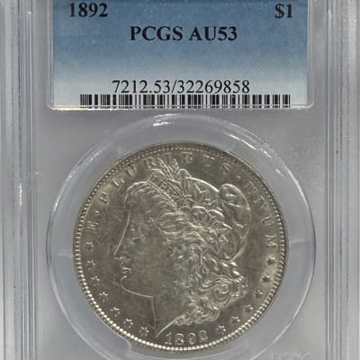 1892 Morgan Dollar – PCGS AU53 | Philadelphia