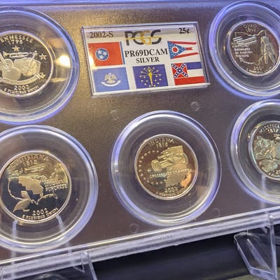 2002 S Silver Proof 5 coin set PR69DCAM  - additional view