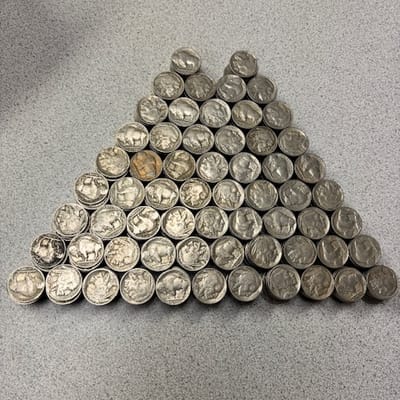 Lot of 40 Full Date US Buffalo Nickels Circulated - additional view