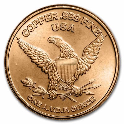 1 oz Copper Great Horned Owl - additional view