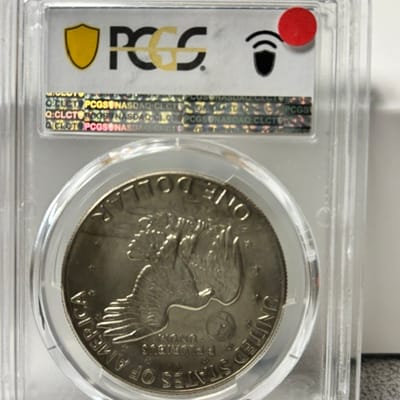 1974 D Eisenhower Dollar PCGS MS65  - additional view