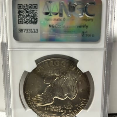 1974 Eisenhower Dollar NGC MS65 Brown Label - additional view