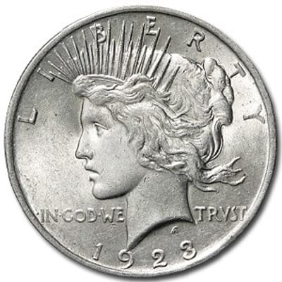 1923 D Peace Dollar