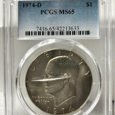 1974 D Eisenhower Dollar PCGS MS65 