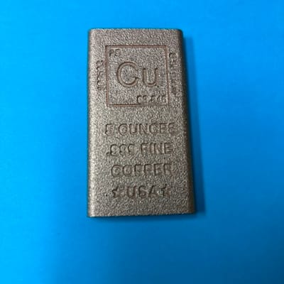 5 oz Chalcolithic Metals Element Cast Copper Bar - additional view