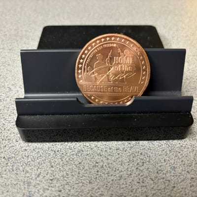 Home of the Free Because of the Brave Copper Round