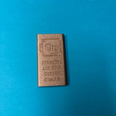 5 oz Chalcolithic Metals Element Cast Copper Bar