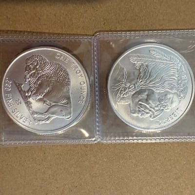 1 Troy oz Buffalo .999 Fine Silver Round - additional view