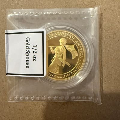 US 2012 W Gold 1/2 oz $10 FIRST SPOUSE SERIES - additional view