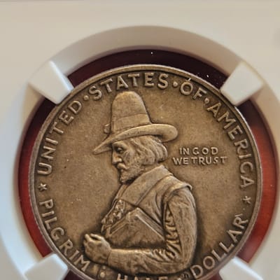 1920 50C PILGRIM NGC UNC DETAILS CLEANED - additional view