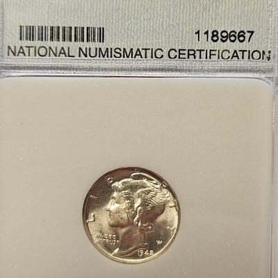 1942-D Mercury 10C NNC MS-68FB