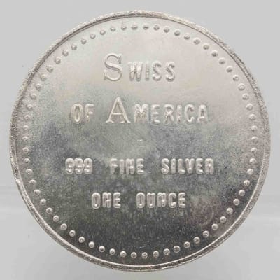 Vintage Swiss of America 1oz Silver Round  - additional view
