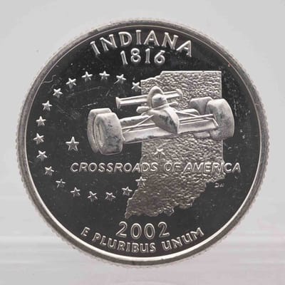 2002 American Proof Silver Quarter Indiana 