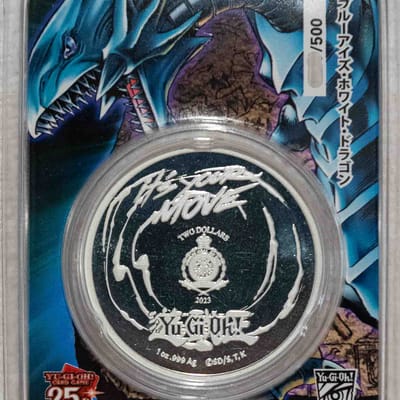LE Blue Eyes White Dragon 1oz Silver Coin - additional view