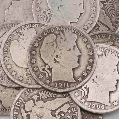 SPOT Random Year Barber Half Dollar Silver Coin