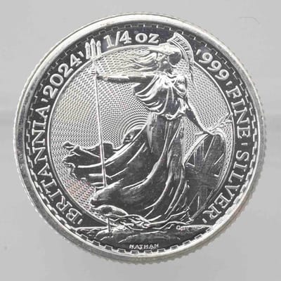 2024 Royal Mint Britannia 1/4oz Silver Coin 