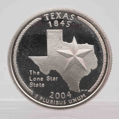 2004 American Proof Silver Quarter Texas 