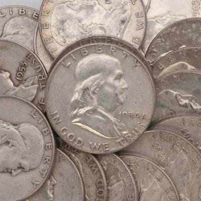 SPOT Random Year Franklin Half Dollar Silver Coin 