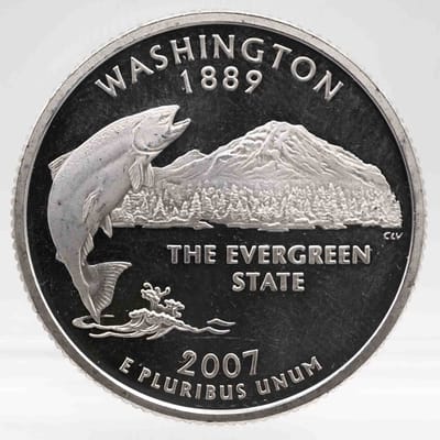 2007 American Proof Silver Quarter Washington