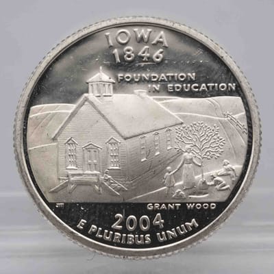 SPOT DEAL 2004 American Proof Silver Quarter Iowa