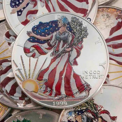 Random Year/Design Colorized American Silver Eagle 1oz Silver Coin