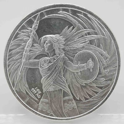  Aztec Eagle Warrior 1oz Silver Round 