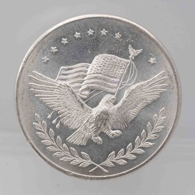 Vintage Silver Trade Unit 1oz High Relief Round