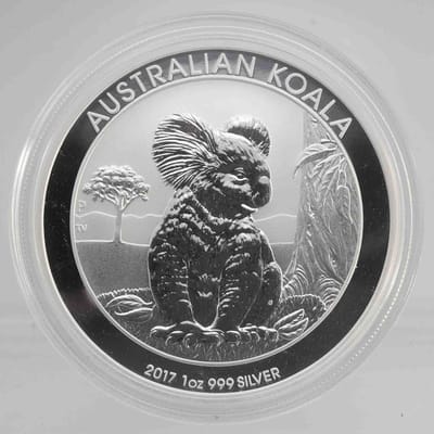 2017 Australian Perth Mint Koala 1oz Silver Coin 