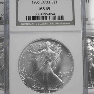 1986 American Silver Eagle 1oz Silver Coin NGC MS6 - additional view