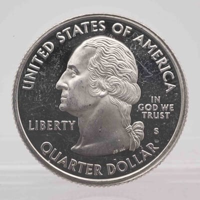 2002 American Proof Silver Quarter Indiana  - additional view