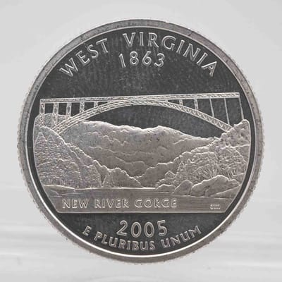 2005 American Proof Silver Quarter West Virginia