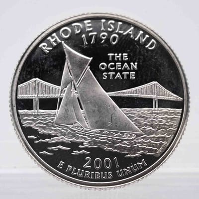 2001 American Proof Silver Quarter Rhode Island 