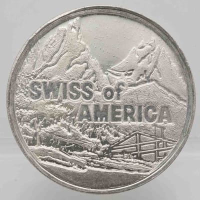 Vintage Swiss of America 1oz Silver Round 
