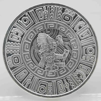  Aztec Water Deity 1oz Silver Round - additional view