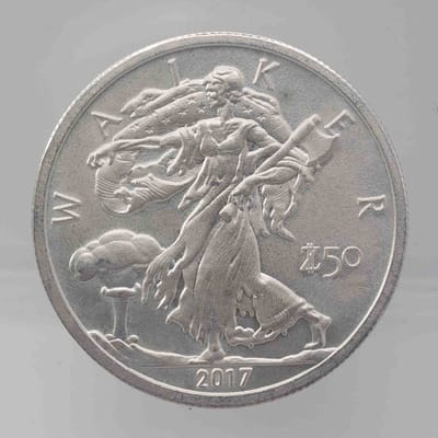 2017 Zombucks Walker 1oz .999 Silver Round