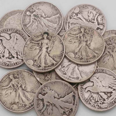 SPOTRandom Year Walking Liberty Silver Half Dollar